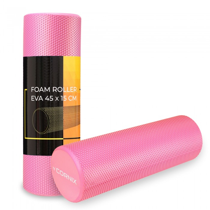 Масажний ролик Cornix EVA+ 45 x 15 см (валик, роллер) XR-0303 Pink