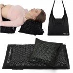 Килимок акупунктурний з подушкою 4FIZJO Eco Mat Аплікатор Кузнєцова Black/Black (P-5907739312563)
