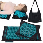 Килимок акупунктурний з подушкою 4FIZJO Eco Mat Аплікатор Кузнєцова Black/Blue (P-5907739316684)