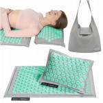 Килимок акупунктурний з подушкою 4FIZJO Eco Mat Аплікатор Кузнєцова Grey/Mint (P-5907739312181)
