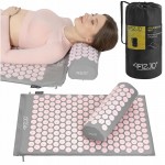 Коврик акупунктурный с валиком 4FIZJO Classic Mat Аппликатор Кузнецова Grey/Pink (P-5907739313287)
