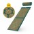 Коврик акупунктурный с валиком 4FIZJO Classic Mat XL Аппликатор Кузнецова Navy Green/Gold (P-5907739313317)