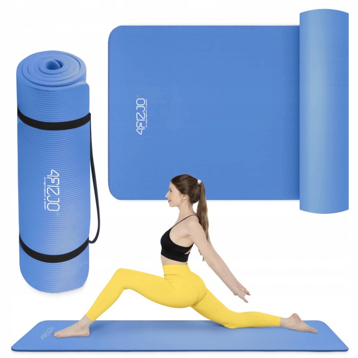 Коврик (мат) спортивный 4FIZJO NBR 180 x 60 x 1 см для йоги и фитнеса Blue (P-5907222931028)