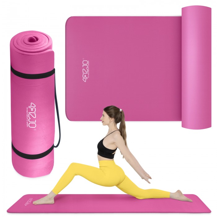 Коврик (мат) спортивный 4FIZJO NBR 180 x 60 x 1.5 см для йоги и фитнеса Pink (P-5905973405669)