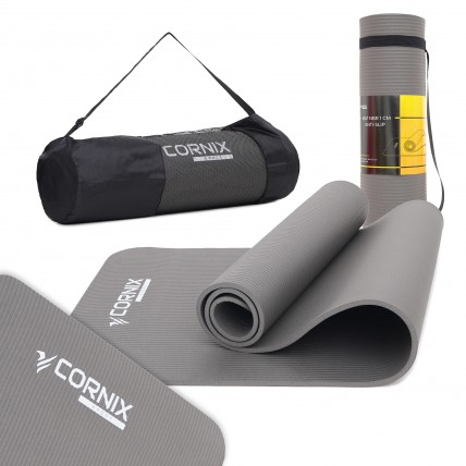 Килимок спортивний Cornix NBR 183 x 61 x 1 cм для йоги та фітнесу XR-0012 Grey