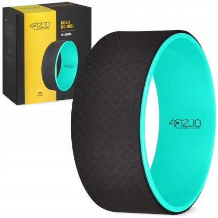 Колесо для йоги та фітнесу 4FIZJO Dharma Black/Turquoise (P-5907222931448)