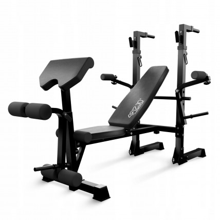 Скамья тренировочная для жима 4FIZJO Ultra с партой Скотта Black (P-5905973404228)