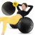 М'яч для фітнесу (арахіс) 4FIZJO Air Ball Peanut 45 x 90 см Anti-Burst Black (P-5907739312938)
