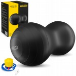 М'яч для фітнесу (арахіс) 4FIZJO Air Ball Peanut 45 x 90 см Anti-Burst Black (P-5907739312938)