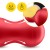 М'яч для фітнесу (арахіс) 4FIZJO Air Ball Peanut 45 x 90 см Anti-Burst Red (P-5907739318558)