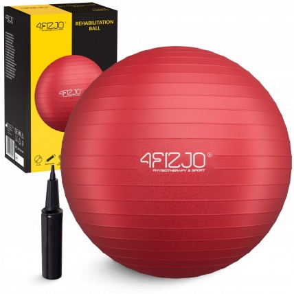 Мяч для фитнеса (фитбол) 4FIZJO 55 см Anti-Burst Red (P-5907222931509)