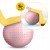 М'яч для фітнесу (фітбол) 4FIZJO 65 см масажний Anti-Burst Pink (P-5905973400220)