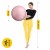 М'яч для фітнесу (фітбол) 4FIZJO 65 см масажний Anti-Burst Pink (P-5905973400220)