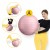 М'яч для фітнесу (фітбол) 4FIZJO 65 см масажний Anti-Burst Pink (P-5905973400220)