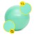 М'яч для фітнесу (фітбол) Cornix 65 см Anti-Burst XR-0363 Mint