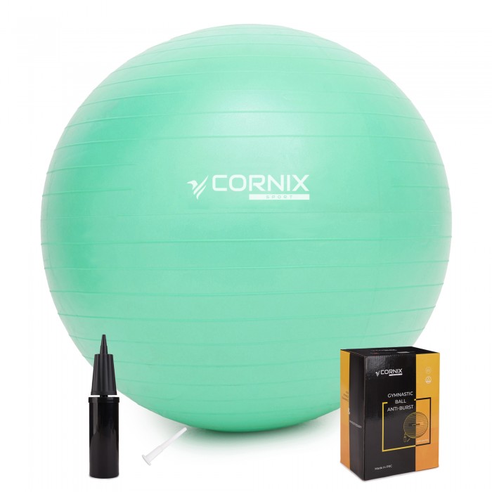 М'яч для фітнесу (фітбол) Cornix 75 см Anti-Burst XR-0366 Mint