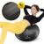 М'яч для фітнесу (пончик) 4FIZJO Air Ball Donut 50 x 27 см Anti-Burst Black (P-5907739312952)