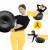 М'яч для фітнесу (пончик) 4FIZJO Air Ball Donut 50 x 27 см Anti-Burst Black (P-5907739312952)