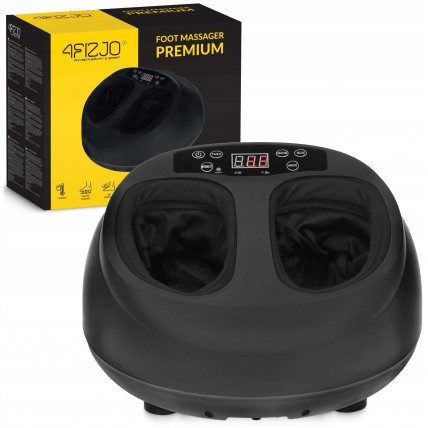 Масажер для стоп 4FIZJO Premium багатофункціональний, з підігрівом Black (P-5905973403498)
