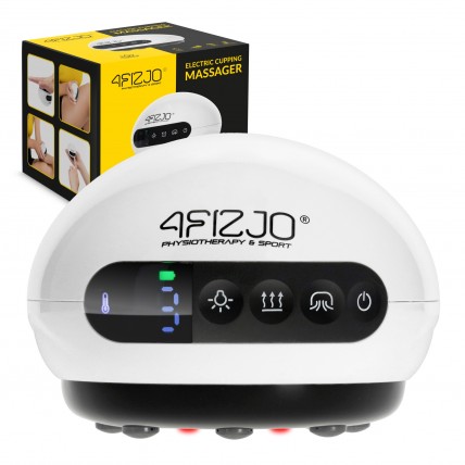 Массажная вакуумная банка 4FIZJO аккумуляторная с ИК прогревом White (P-5907739318688)