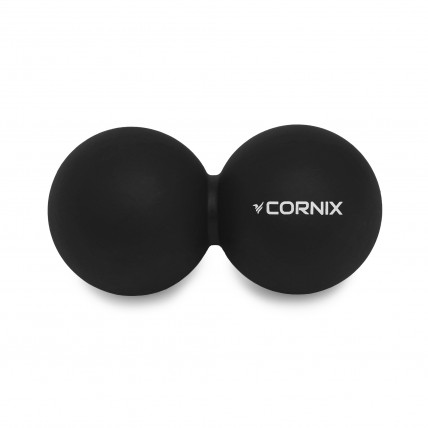 Масажний м'яч Cornix Lacrosse DuoBall 6.3 x 12.6 см XR-0113 Black