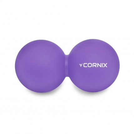 Масажний м'яч Cornix Lacrosse DuoBall 6.3 x 12.6 см XR-0114 Purple
