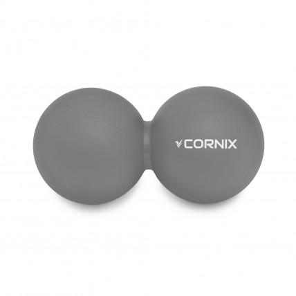 Масажний м'яч Cornix Lacrosse DuoBall 6.3 x 12.6 см XR-0115 Grey