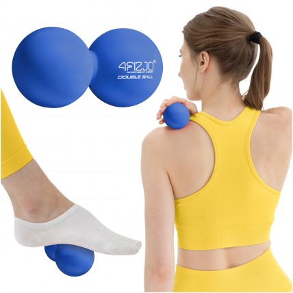 Массажный мяч двойной 4FIZJO Lacrosse Double Ball 6.5 x 13.5 см Blue (P-5907739314321)