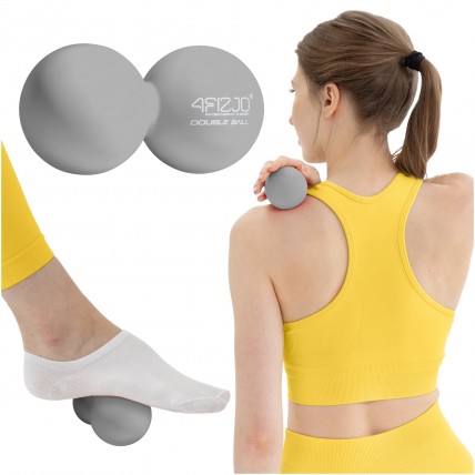 Масажний м'яч подвійний 4FIZJO Lacrosse Double Ball 6.5 x 13.5 см Grey (P-5907739314345)