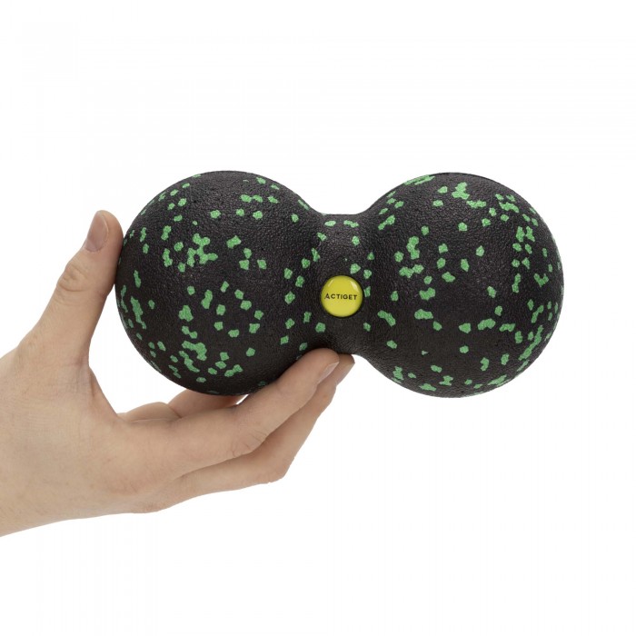 Массажный мяч двойной Actiget EPP 8 x 16 см ACT0098 Black/Green Массажный мяч двойной Actiget EPP 8 x 16 см ACT0098 Black/Green