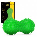 Массажный мяч двойной с шипами 4FIZJO Spike+ 7 x 16 см Green (P-5905973403351)