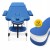 Массажный стол складной 4FIZJO Massage Table Alu W60 Blue (P-5907739318404)
