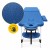 Массажный стол складной 4FIZJO Massage Table Alu W60 Blue (P-5907739318404)