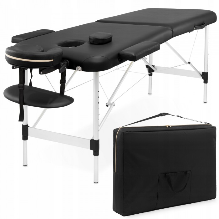 Масажний стіл складний 4FIZJO Massage Table Alu W70 Black (P-5907739318398)