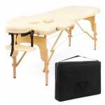 Массажный стол складной 4FIZJO Massage Table Wood W70 Beige (P-5907739318343)