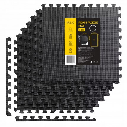 Мат-пазл (ласточкин хвост) 4FIZJO Mat Puzzle EVA 180 x 120 x 1 cм Black (P-5907739310378)