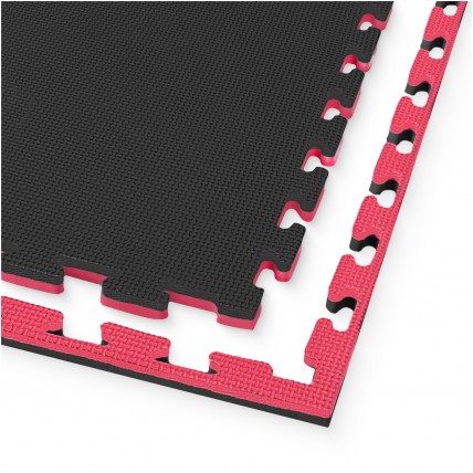 Мат-пазл (ласточкин хвост) 4FIZJO Mat Puzzle EVA 100 x 100 x 2 cм Black/Red (P-5907739310637)