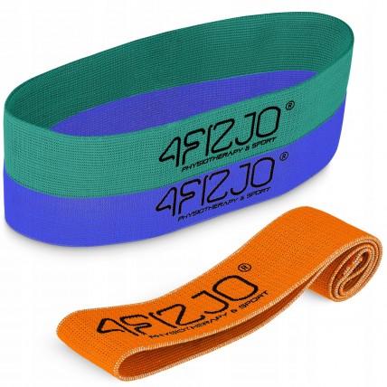 Набор резинок для фитнеса из ткани 4FIZJO Flex Band 3 шт 1-15 кг Mix (P-5907739310958)