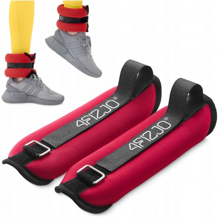 Обважнювачі-манжети для ніг та рук 4FIZJO 2 x 1 кг Black/Red (P-5907739311085)