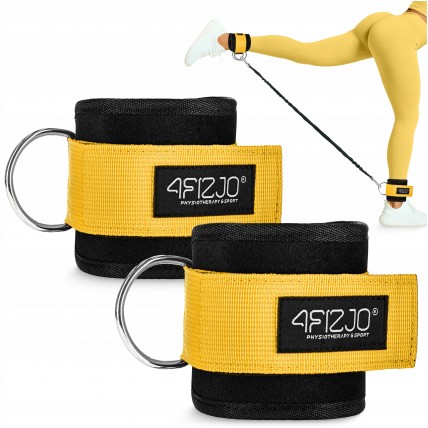 Манжети для тяги 4FIZJO Ankle Strap 2 шт Black/Orange (P-5907739314826)