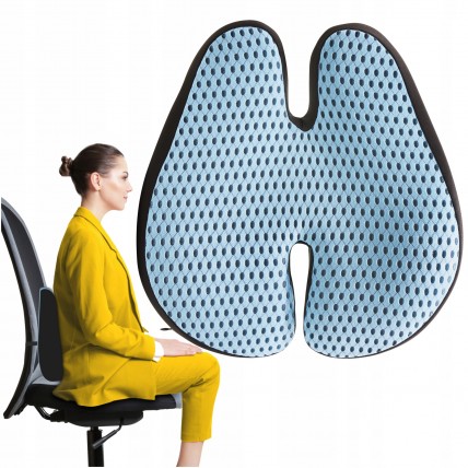 Ортопедична подушка 4FIZJO для спини 41 x 40 см Sky Blue (P-5907739318770)