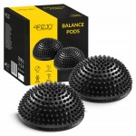 Полусфера массажная балансировочная 4FIZJO Balance Pad 16 см 2 шт массажер для ног, стоп Black (P-5907739310484)