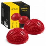 Полусфера массажная балансировочная 4FIZJO Balance Pad 16 см 2 шт массажер для ног, стоп Red (P-5907739310477)