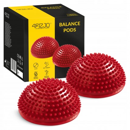 Полусфера массажная балансировочная 4FIZJO Balance Pad 16 см 2 шт массажер для ног, стоп Red (P-5907739310477)