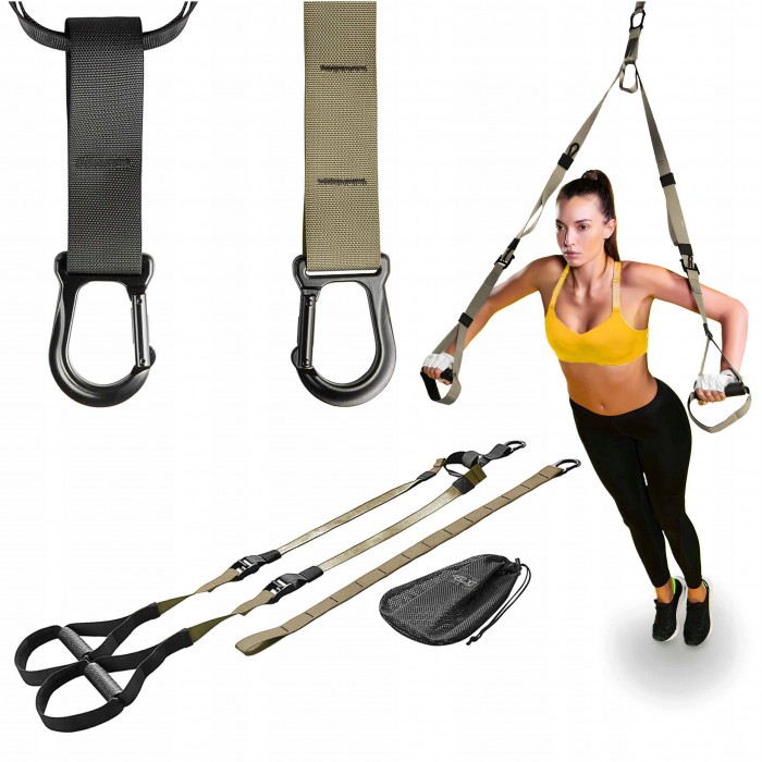 Петлі для функціонального тренінгу 4FIZJO TRX Black/Khaki (P-5907739311023)