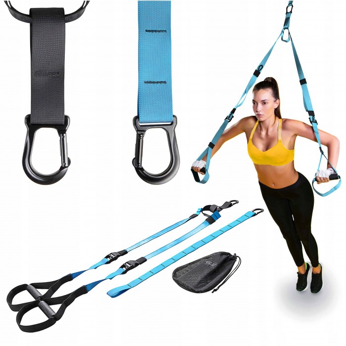 Петлі для функціонального тренінгу 4FIZJO TRX Black/Sky Blue (P-5907739311016)