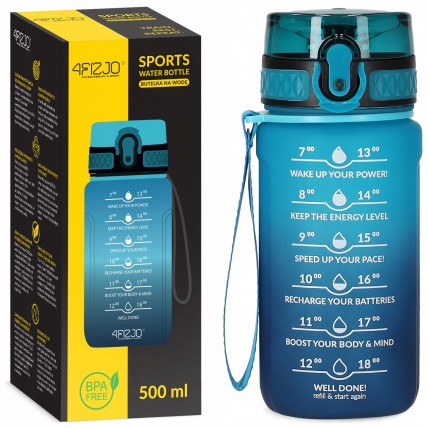 Пляшка для води спортивна 4FIZJO 500 мл Sky Blue/Blue (P-5905973400732)