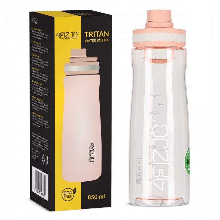 Бутылка для воды спортивная 4FIZJO 850 мл Pink (P-5905973403818)