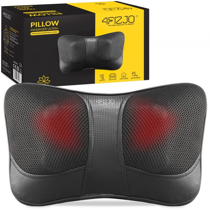 Подушка-масажер 4FIZJO Shiatsu Ultra+ Black (P-5907739319173)