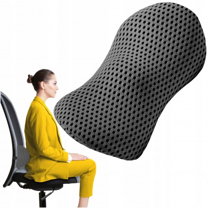 Ортопедична подушка 4FIZJO для спини 48 x 23 см Black (P-5907739318749)
